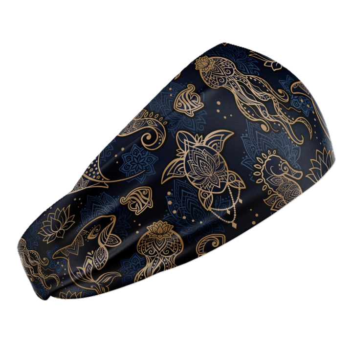 Spacefish Army Ocean Mandala scuba headband.
